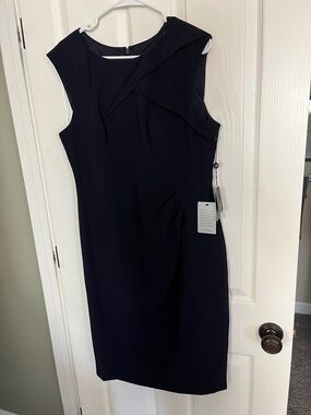 Adrianna Papell Dark Navy Cocktail Dress